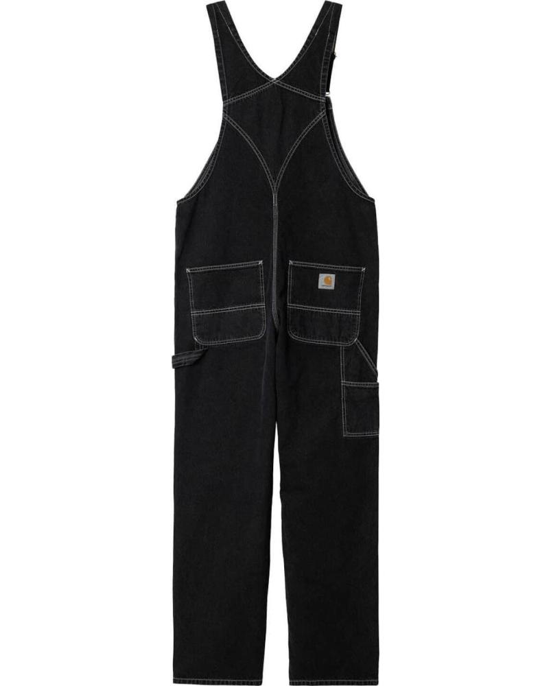 CARHARTT BIB OVERALL DENIM BLACK STONE MULTICOLOR MULTICOLOR