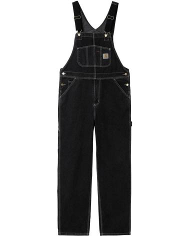 CARHARTT BIB OVERALL DENIM BLACK STONE MULTICOLOR MULTICOLOR