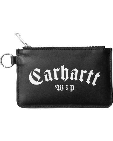 CARHARTT WIP ONYX ZIP WALLET GELDBÖRSE SCHWARZ MIT WEISSEM LOGO MULTICOLOR