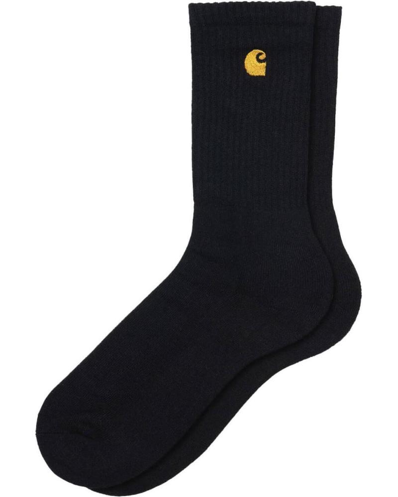 CARHARTT WIP CHASE SOCKS BLACK-GOLD MULTICOLOR