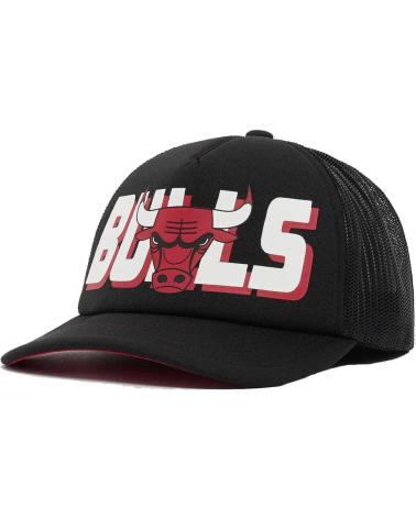 MITCHELL & NESS NBA BILLBOARD TRUCKER CAP BLACK CHICAGO BULLS MULTICOLOR