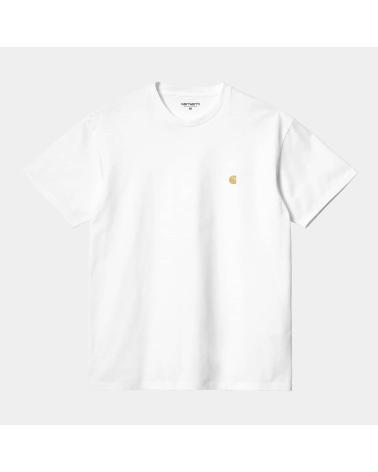CARHARTT CHASE T-SHIRT WHITE AND GOLD MULTICOLOR