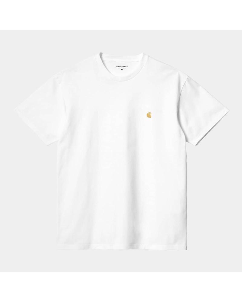 CARHARTT CHASE T-SHIRT WHITE AND GOLD MULTICOLOR