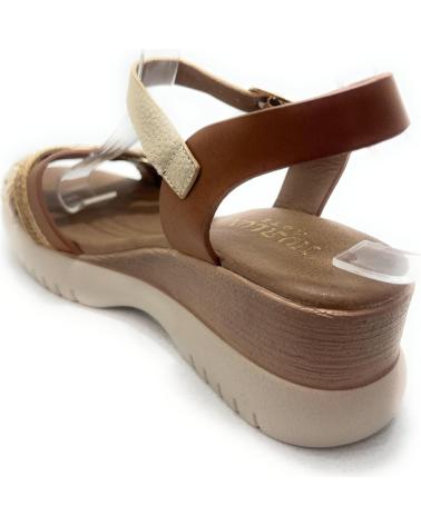 CHIC VISION SANDALIAS CUÑA MARRÓN CON TIRAS TRENZADAS CONFORT MARRóN