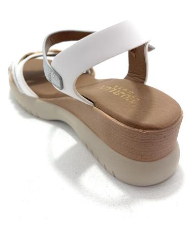 CHIC VISION SANDALIAS CUÑA BLANCA CON TIRAS TRENZADAS CONFORT BLANCO