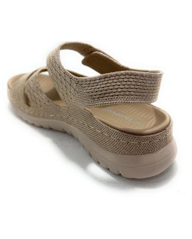 CHIC VISION SANDALIAS MUJER RELAX TEXTIL PEGUE CUNA BEIGE