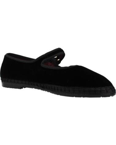 FLABELUS ANTONIA - SAPATILHAS DE VELUDO PRETAS NEGRO