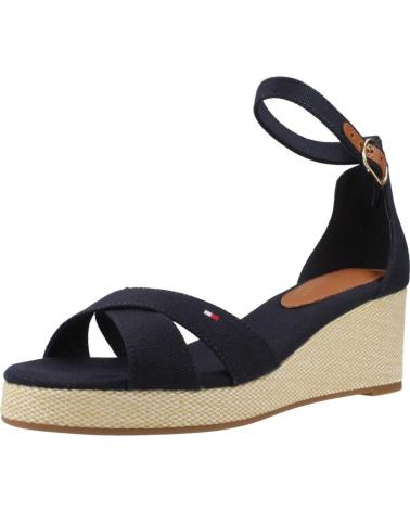 TOMMY HILFIGER FW0FW08481 CUÑA CON TIRA AL TOBILLO AZUL MARINO DW6