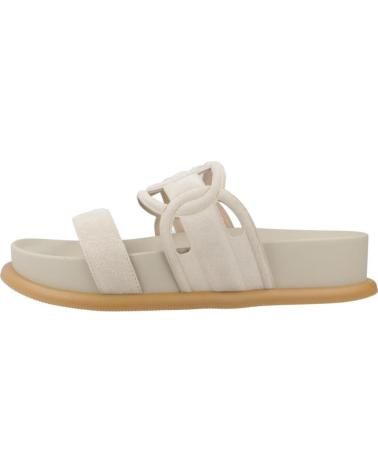 LIU JO LOREN 06 PLATEAU-PANTOLETTEN MIT BREITEN RIEMEN BEIGE ECRU ECRU