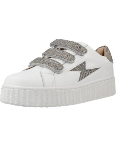 BASKETS VANESSA WU JANE BLANCHES AVEC DÉTAILS ANTHRACITE PAILLETÉS ANTRCITA