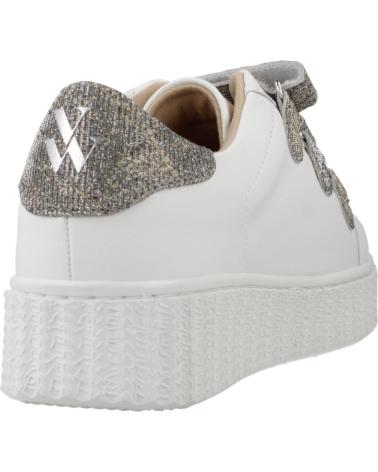 BASKETS VANESSA WU JANE BLANCHES AVEC DÉTAILS ANTHRACITE PAILLETÉS ANTRCITA
