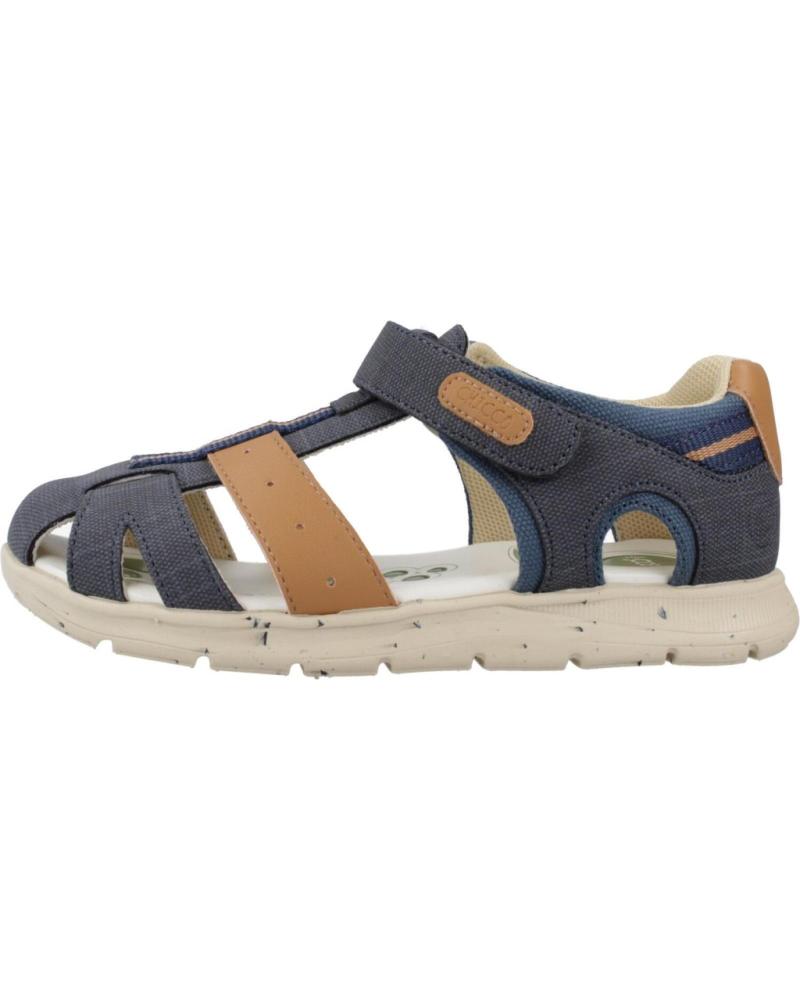 SANDALES CHICCO CLARINETTO BLEUES AVEC DÉTAILS MARRON 800