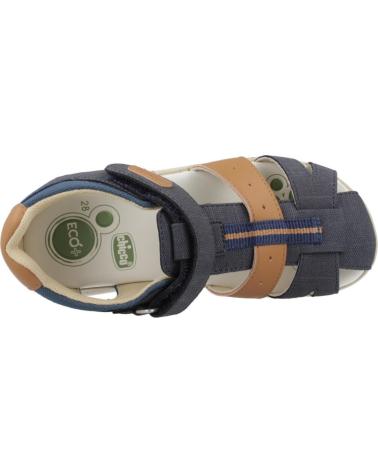 SANDALES CHICCO CLARINETTO BLEUES AVEC DÉTAILS MARRON 800