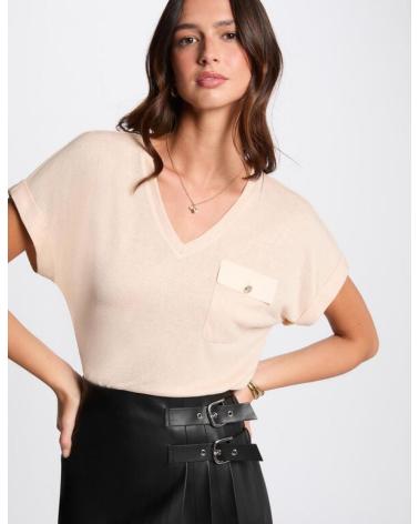 -MORGAN-CAMISETA-MANGA-CORTA-MUJER-252-DILITO-BEIGE