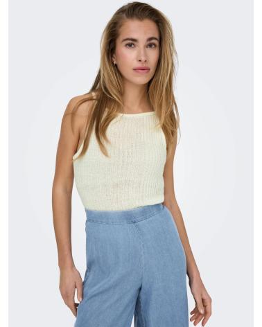 ONLY TOP DE MALHA COM ALÇAS BEGE (REF. 15347883) BEIGE