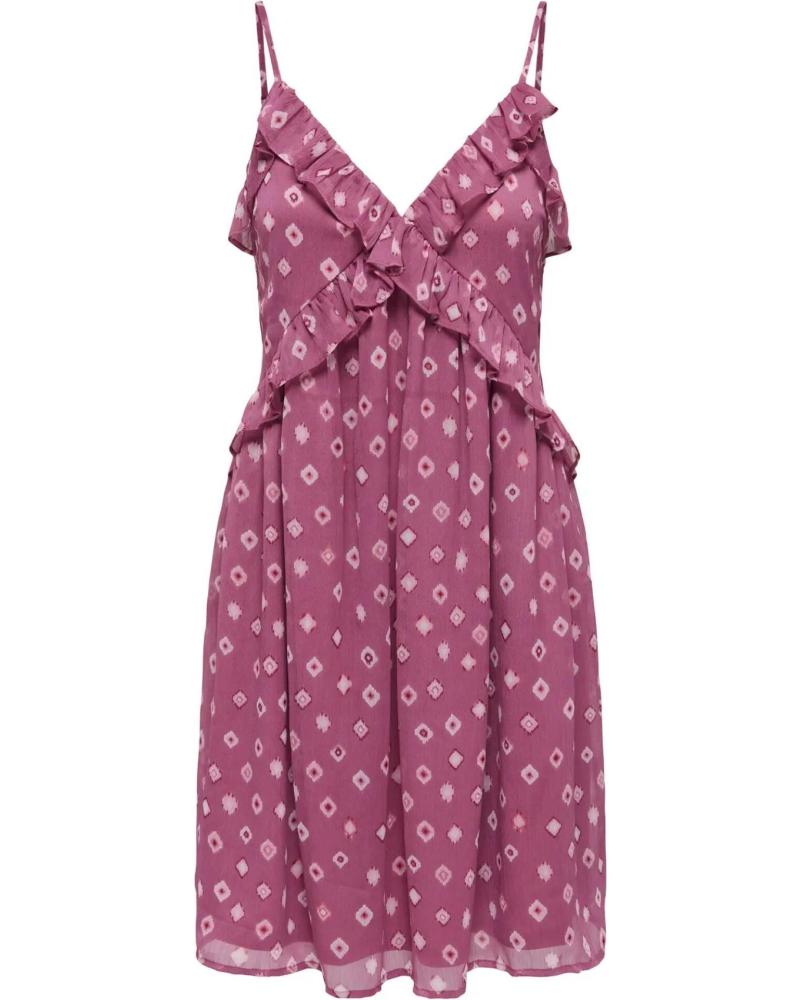 VESTIDO DE ALÇAS ONLY GRTECHEN 15366892 ROSA ROSA