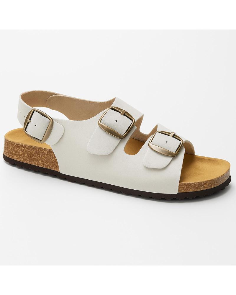 CALZADOS ALMENA BIO SANDALEN AUS BEIGEM LEDER MIT KORKSOHLE BEIGE
