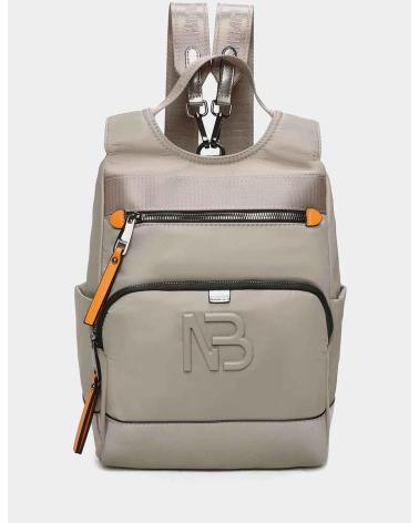 MOCHILA BINNARI 20483 EN TONOS CENIZA Y NEGRO CENIZA - NEGRO