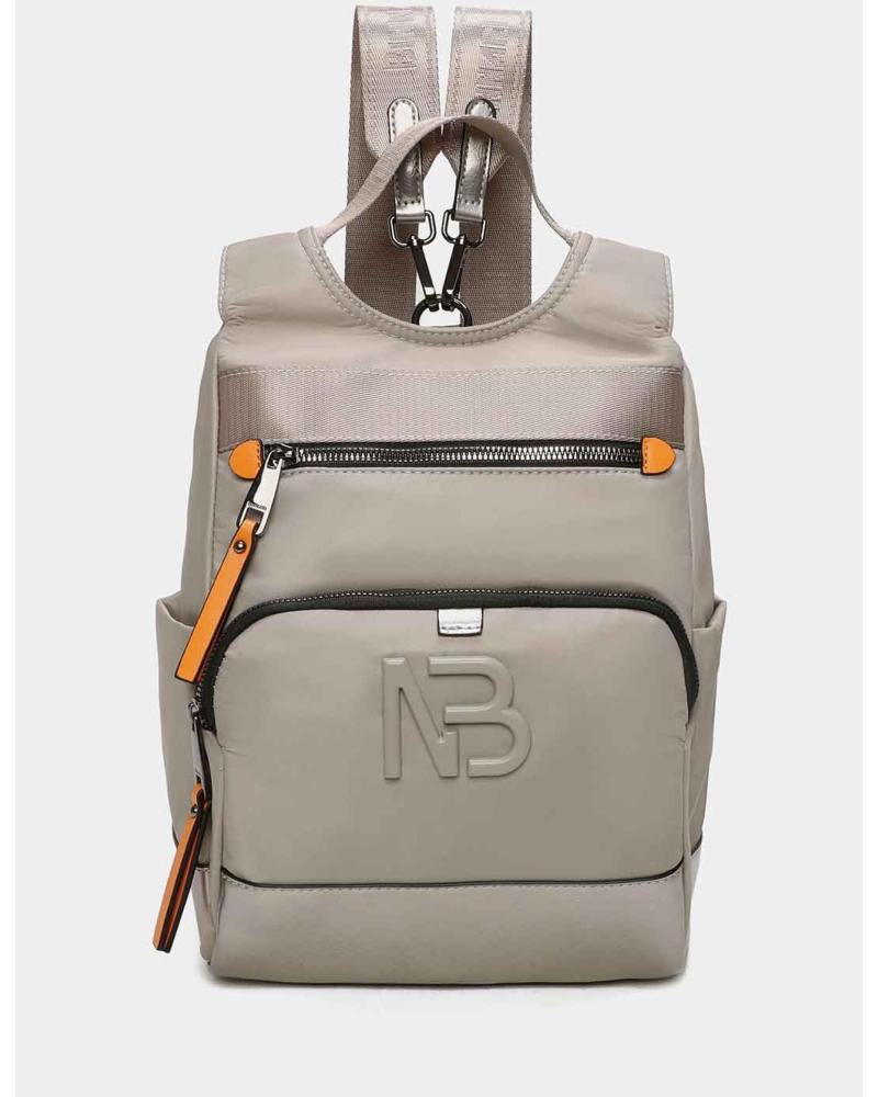 BINNARI BACKPACK 20483 ASH GREY AND BLACK TONES CENIZA - NEGRO