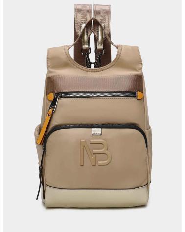 MOCHILA BINNARI 20483 EN TONOS CAMEL Y CAVA CAMEL - CAVA