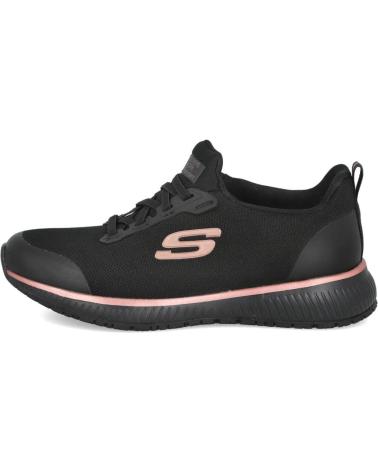 SKECHERS ZAPATILLA DEPORTIVA NEGRA CON DETALLES ORO ROSA NEGRO