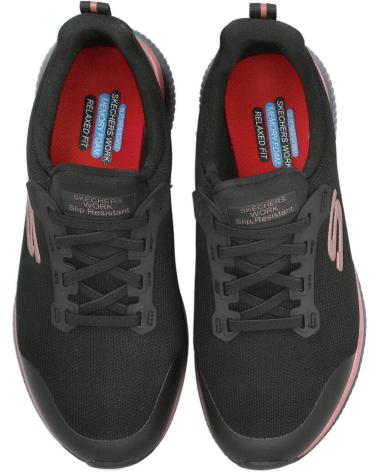 SKECHERS TÊNIS ESPORTIVO PRETO COM DETALHES OURO ROSA NEGRO