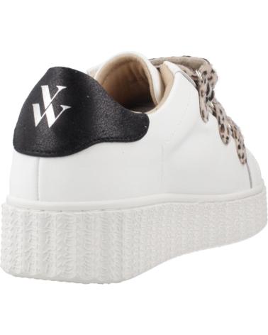 VANESSA WU MAGGIE JANE WEISSE SNEAKER MIT KLETTVERSCHLUSS IM ANIMAL-PRINT LPRD