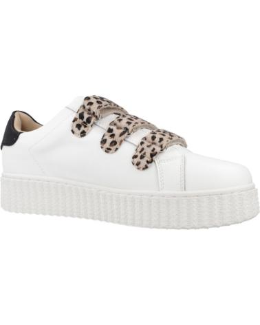 VANESSA WU MAGGIE JANE WEISSE SNEAKER MIT KLETTVERSCHLUSS IM ANIMAL-PRINT LPRD