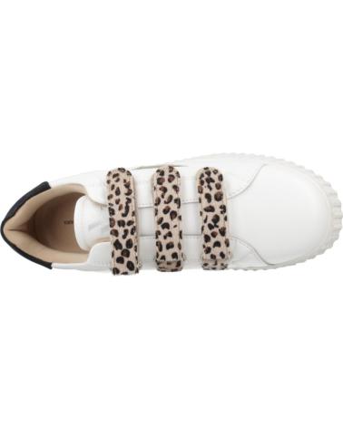 VANESSA WU MAGGIE JANE WEISSE SNEAKER MIT KLETTVERSCHLUSS IM ANIMAL-PRINT LPRD
