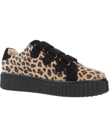 SAPATILHAS VANESSA WU ALIA ESTAMPADO ANIMAL COM DETALHES PRETOS E PLATAFORMA LPRD