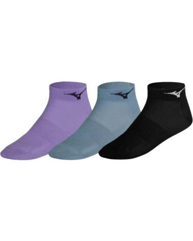 MIZUNO 3ER-PACK KURZE LAUFSTRÜMPFE 67XUU950 - SCHWARZ, BLAU UND VIOLETT MULTICOLOR
