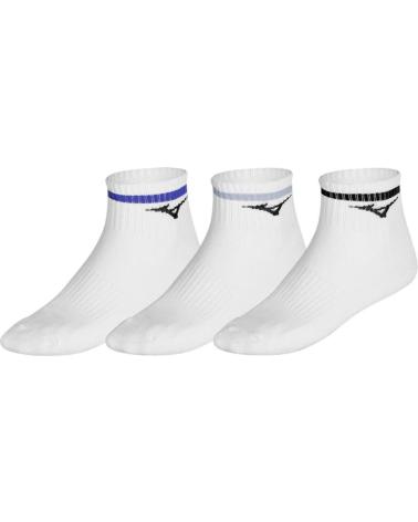 MIZUNO 3ER-PACK MID-TRAININGSSOCKEN 32GXCA25-0 - WEISS MIT FARBLINIEN CLARO