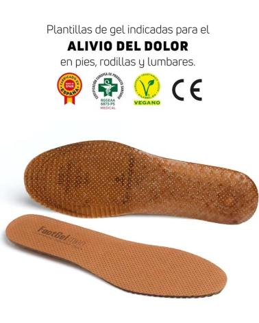 FOOTGEL PLANTILLAS DE GEL USO DIARIO HOMBRE PACK 1 UND CONFORT URBAN MARRóN