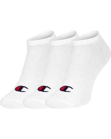 CHAMPION CALCETINES CORTOS UNISEX 3-PARES BLANCAS U20100-WW001 CLARO