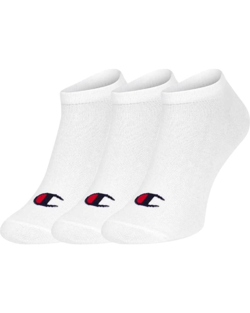 CHAMPION CALCETINES CORTOS UNISEX 3-PARES BLANCAS U20100-WW001 CLARO