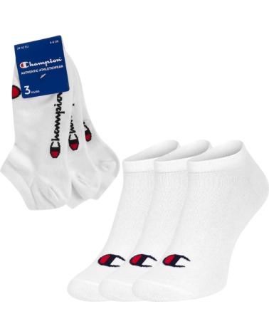CHAMPION CALCETINES CORTOS UNISEX 3-PARES BLANCAS U20100-WW001 CLARO