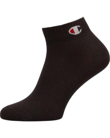 CONFEZIONE DA 3 CALZINI CHAMPION AUT ATHL QUARTER NERI (U20099-KK001) NEGRO