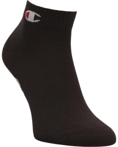 CONFEZIONE DA 3 CALZINI CHAMPION AUT ATHL QUARTER NERI (U20099-KK001) NEGRO