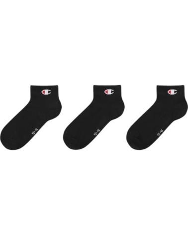 CONFEZIONE DA 3 CALZINI CHAMPION AUT ATHL QUARTER NERI (U20099-KK001) NEGRO