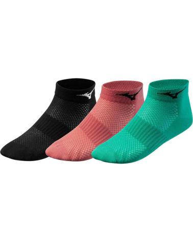 MIZUNO CALZINI RUN SOCK PACK TRICOLORE (NERO, ARANCIONE, VERDE) - 3 PEZZI MULTICOLOR