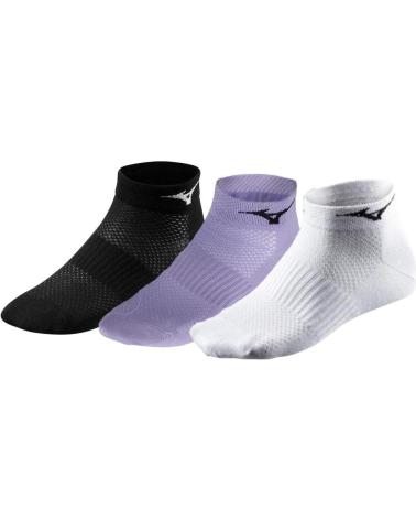MIZUNO CALZINI RUN SOCK PACK TRICOLORE (BIANCO, NERO, VIOLA) - 3 PEZZI MULTICOLOR
