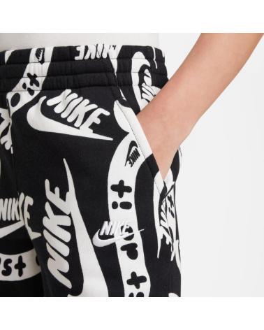 NIKE PANTALONES K CLUB FLC HBR JOGGER AOP PANT FD3198-010 N NEGRO