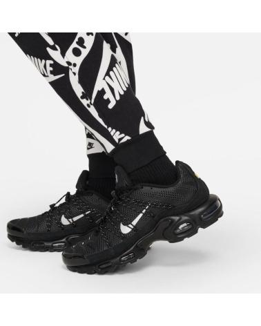 NIKE PANTALONES K CLUB FLC HBR JOGGER AOP PANT FD3198-010 N NEGRO