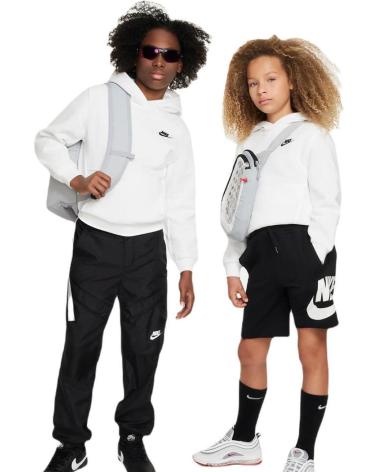 FELPA CON CAPPUCCIO NIKE NSW CLUB FLEECE FD3000-100 BIANCA CLARO