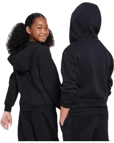 NIKE SUDADERA K NSW CLUB FLC HD FZ LS HOODIE FD2990-010 NEGRO