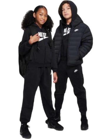NIKE SUDADERA K NSW CLUB FLC HD FZ LS HOODIE FD2990-010 NEGRO