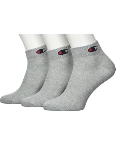 CALZINI SPORTIVI CHAMPION QUARTER 3-PAR U20099-EM010 GRIGIO GRIS