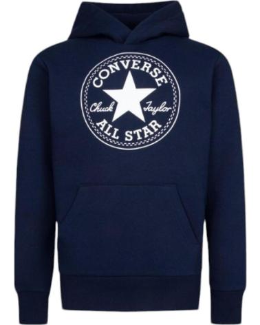 FELPA CON CAPPUCCIO CONVERSE FLEECE CTP CORE PO 9CC858-695 BLU MARINO AZUL MARINO