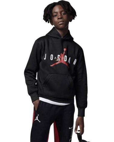 JORDAN JUMPMAN SUSTAINABLE PULLOVER HOODIE BLACK - MODEL 95B910-023 NEGRO