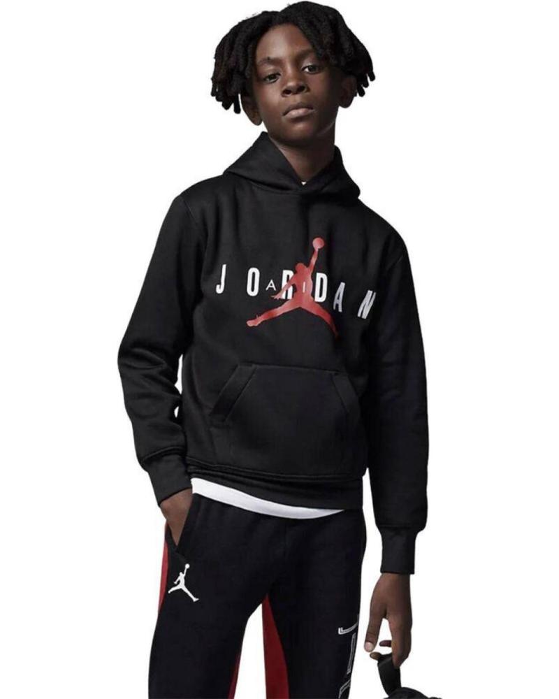 SWEAT À CAPUCHE JORDAN JUMPMAN SUSTAINABLE PULLOVER NOIR - MODÈLE 95B910-023 NEGRO